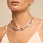 Silver Choker Necklace - Femme Fatale