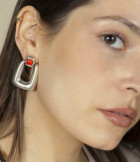 U Shaped Crystal Earrings  -  Kubik Chik