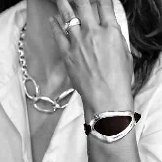 Bracelet Manchette Cuero Ovale