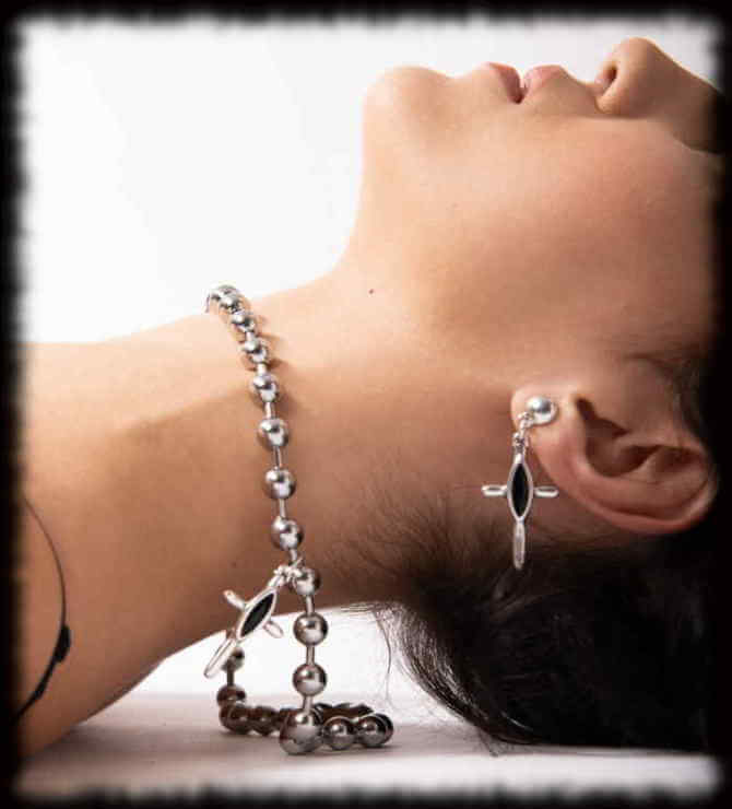 Crystal Cross Pendant Necklace Ball Chain Cross Necklace