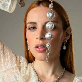Pulsera medallónes de monedas