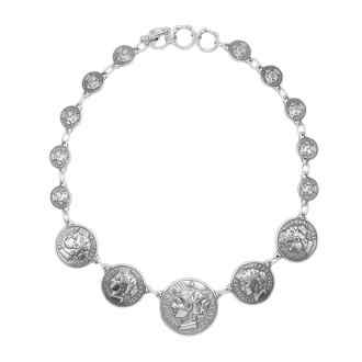 Coin Medallion Choker Necklace