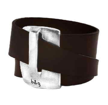 Brazalete Esclava Cuero Broche