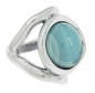 Preview: Round Ring Turquoise Opaco Crystal
