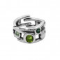 Preview: Green beaded crystal ring