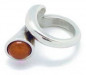 Preview: Curved Ring cognac resin stone