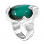 Preview: Silver Ring with resin stone turquoise