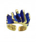 Preview: Bague bronze extravagante avec patine bleue