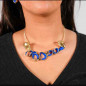 Preview: Collar de bronce ondulado azul