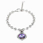 Preview: Ball Bead Bracelet Purple Crystal
