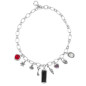 Preview: Chain Necklace Colorful Charms Black