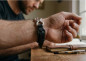 Preview: Bold Black Leather Bracelet