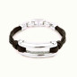 Preview: Pulsera Cuero Abalorio Rectangular