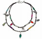 Preview: Multi-colored double row necklace