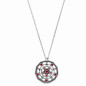 Preview: Collier chaîne longue pendentif rouge transparent