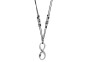 Preview: Leather Silver Necklace Infinity Pendant