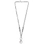 Preview: Leather Necklace Fuchsia Crystal Bead