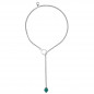 Preview: Necktie Necklace Turquoise Ball Pearl