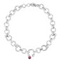 Preview: Hoops necklace interchangable pink-purple pearl