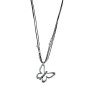Preview: Leather Necklace Turquoise Butterfly Pendant
