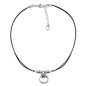 Preview: Collar cuero colgante estrella azul