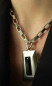 Preview: Silver Necklace Black Crystal Pendant