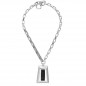 Preview: Geometric black crystal pendant chain necklace