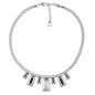 Preview: Necklace 7 trapezoid gray crystals