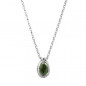 Preview: Sautoir Pendentif Cristal Gris-Vert