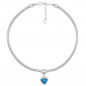 Preview: Blue Heart pendant snake chain