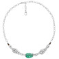 Preview: Silver Necklace Turquoise Murano Bead