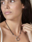 Preview: Collier Cuir Pendentif Anneau Argent