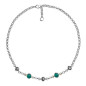 Preview: Collar 3 cuentas plata 2 turquesas