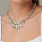 Preview: Collier Pendentifs Bleu Cristaux Swarovski