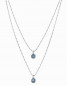 Preview: Collier Argent Deux Larmes Cristal