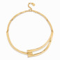 Preview: Geometrische Gold Choker Halskette