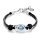 Preview: Blue Crystal Leather Bracelet