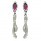 Preview: Pink earrings curved dangling sticks