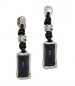 Preview: Boucles d'oreilles cristal noir rectangulaire