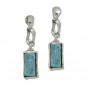 Preview: Rectangular Turquoise Earrings Crystal