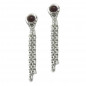 Preview: Long chain earrings black bead