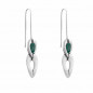 Preview: Fish Hook Earrings Turquoise Leaf Crystal