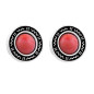 Preview: Pendientes Stud Redondo Cristal Coral