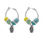 Preview: Pendientes criollos perla color verdoso