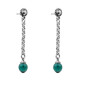 Preview: Long drop earrings turquoise crystal