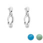 Preview: Blue/green earring set interchangeable pearls
