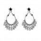 Preview: Boucles D'Oreilles Chandelier Pendentifs Noir