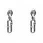 Preview: Boucles d'oreilles argent maillons rectangulaires