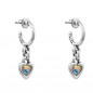 Preview: Boucles d'oreilles créoles cristal multicolore transparente claire