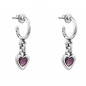 Preview: Creole earrings pink crystal